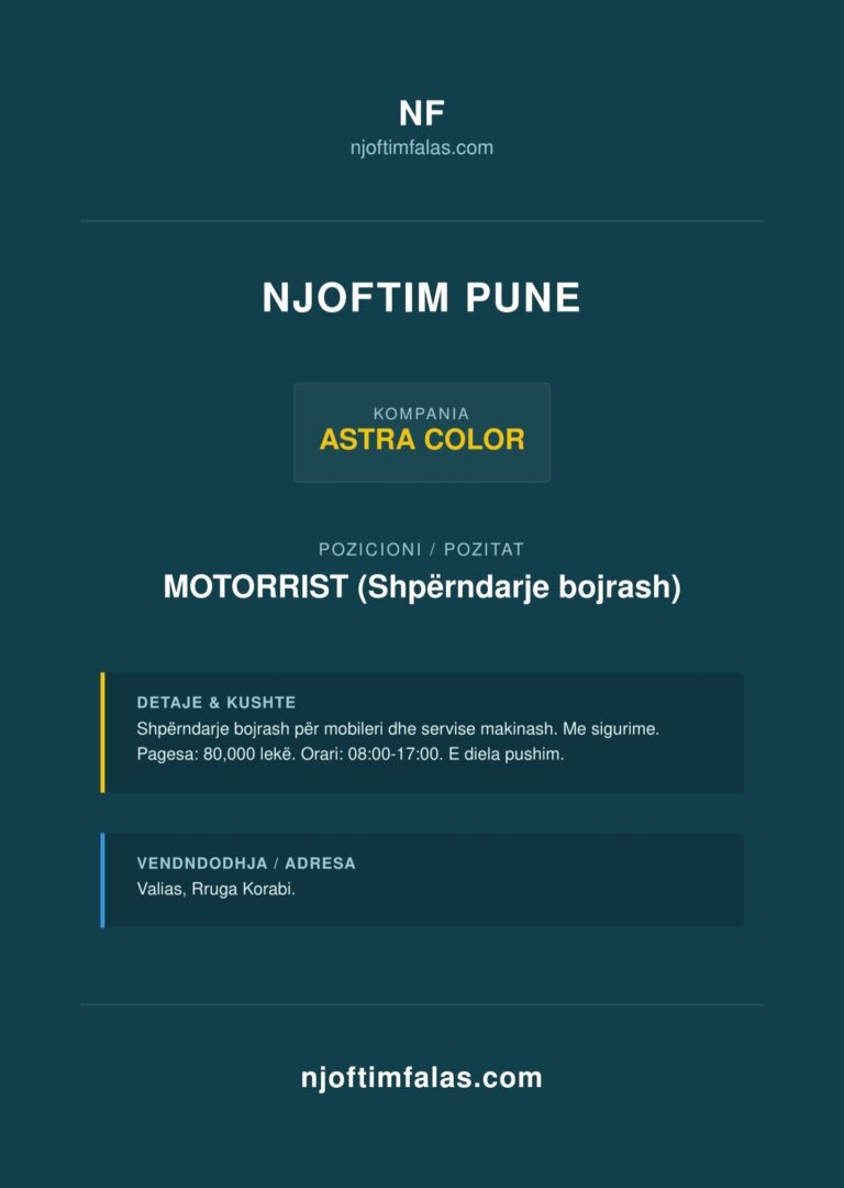 MOTORRIST (Shpërndarje bojrash)