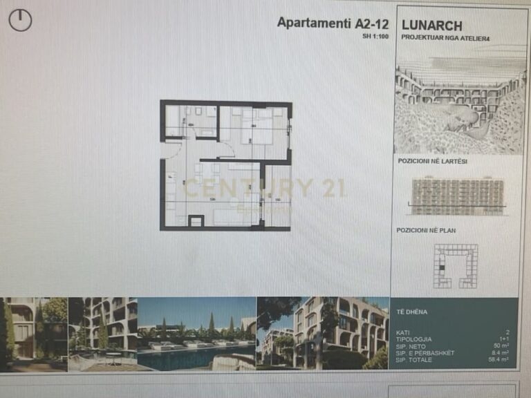 EXCLUSIVE ! Apartament 1+1 për shitje në Lunarch Residence Mali i Robit !