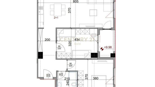 Apartament 2+1 në shitje te Kompleksi Aura, Rruga Dritan Hoxha, Tiranë