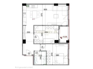 Apartament 2+1 në shitje te Kompleksi Aura, Rruga Dritan Hoxha, Tiranë