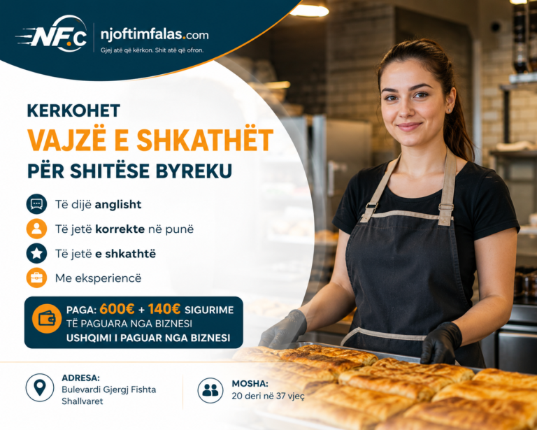 Kërkohet shitëse byreku