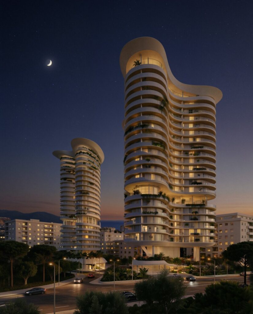 Luzaj-Tower-Exterior-Night