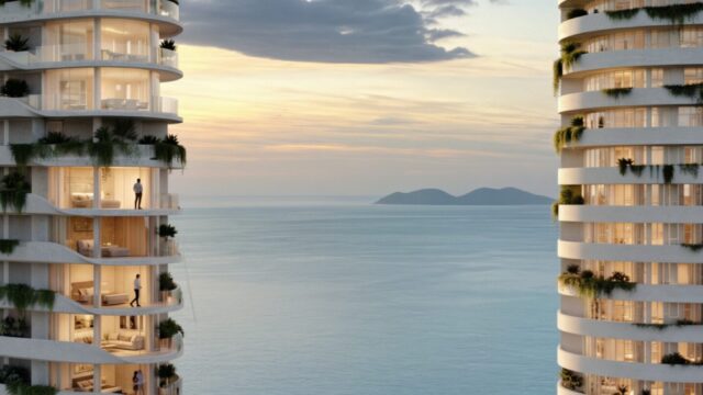 Luzaj Tower – pamje nga deti