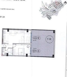 Shitet Apartament 1+1 Kodra e Diellit