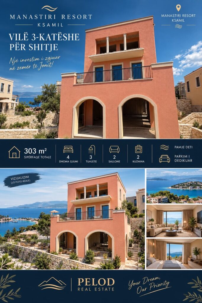 Vilë në shitje te Manastiri Resort, Sarandë – foto 1